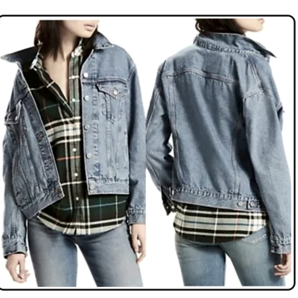 Levi's Denim Original Trucker Jean Jacket Pockets Medium Wash Sz M